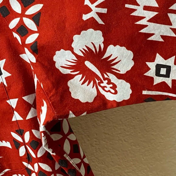 Reyn Spooner Joe Kealuha’s Red Blue Tropical Hawaiin Shirt Made In Hawaii size L - Picture 14 of 15